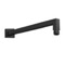 Square 16 Inch Shower Arm in Matte Black Finish